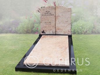 Enkel monument met afdekplaat