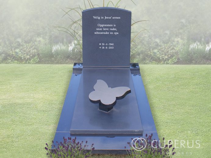 Enkel monument met afdekzerk foto 1
