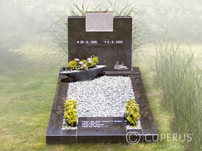 Enkel monument met vloer foto 1