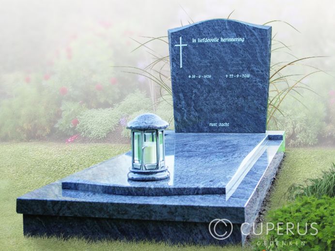 Enkel monument met vloer foto 1