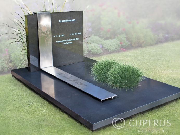 Enkel monument met vloer foto 1
