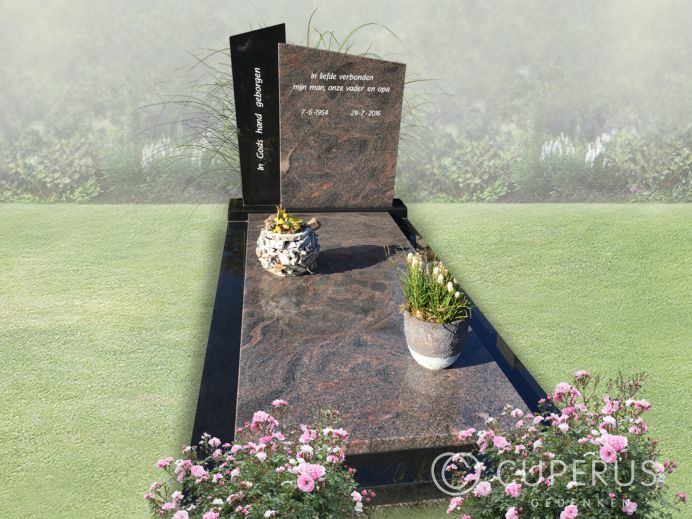 Enkel monument met vloer foto 1