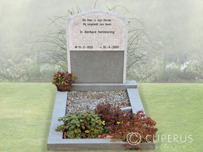 Enkel monument met vloer foto 1