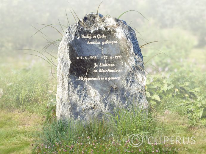 Enkel natuurlijke grafmonument foto 1