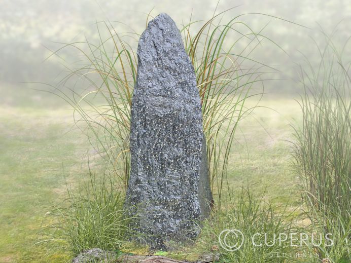 Enkele grafsteen van ruwe steen foto 1