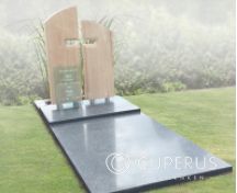 Grafmonument houten kruis foto 1