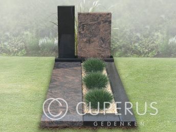 Grafmonument met 2 soorten steen