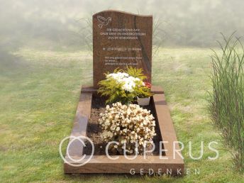 Grafmonument met beplanting