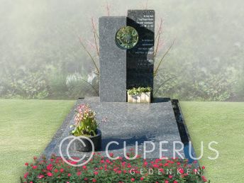 Grafmonument met cirkel in lettersteen