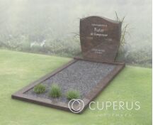 Grafmonument met golfkop en open gedeelte foto 7