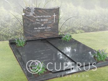 Groot bruin grafmonument van Natuursteen