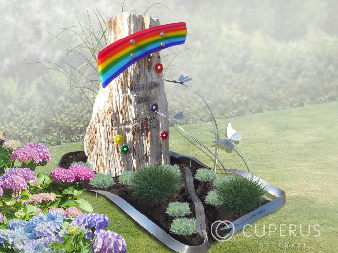 Kindergrafsteen regenboog foto 1