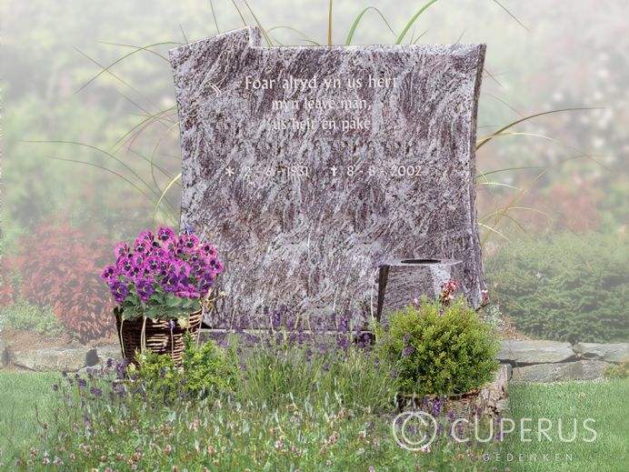 Kort grafmonument van Orion graniet foto 1