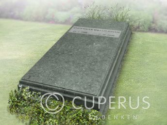 Liggende zerk van Belgisch hardsteen