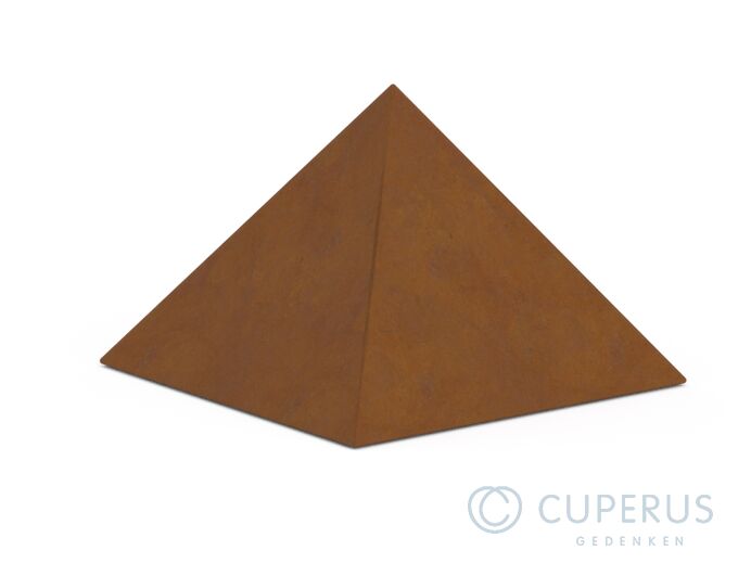 Cortenstaal urn &#039;Pyramide&#039; foto 1
