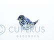 Glazen vogel  Spikkels-  Blauw foto 1
