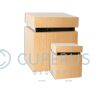 Houten mini urn kubus bruin foto 1