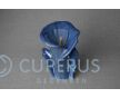 Keramische Calla bloem urn blauw foto 1