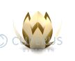 Moderne RVS urn 'lotus' - Goud foto 1