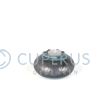 Ovale dierenurn van keramiek met kaarsenhouder blauw/grijs foto 1