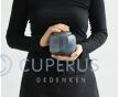 SERES klein – handgemaakte urne in groen & blauw keramiek foto 1