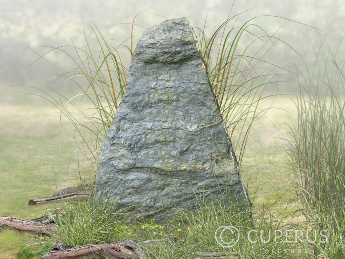 Natuurlijke ruwe grafsteen met schuine afloop foto 1