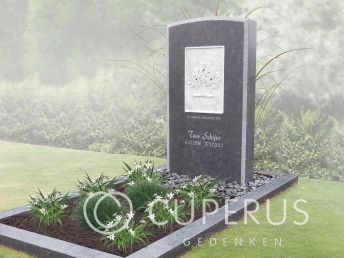 Rechthoekige grafsteen van Belgische hardsteen