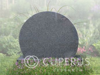 Ronde grafsteen van Impala graniet