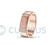 Rose gouden ring met vingerafdruk en diamanten foto 1