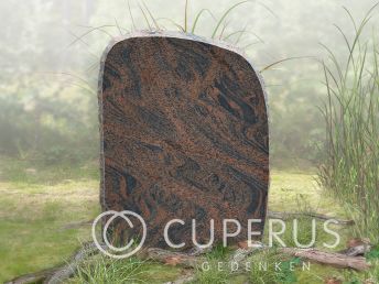 Ruwe bruine grafsteen van Halmstad graniet