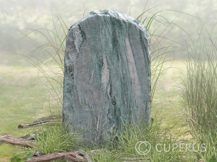 Ruwe grafsteen enkel monument staand foto 1