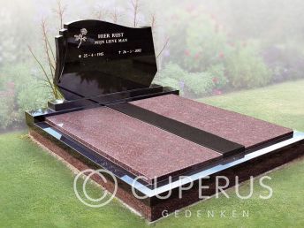 Traditioneel familie grafmonument van Omega Brown graniet