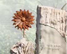 Cortenstalen grafmonument met versteend hout foto 4