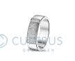 Wit gouden ring met vingerafdruk en diamanten foto 1